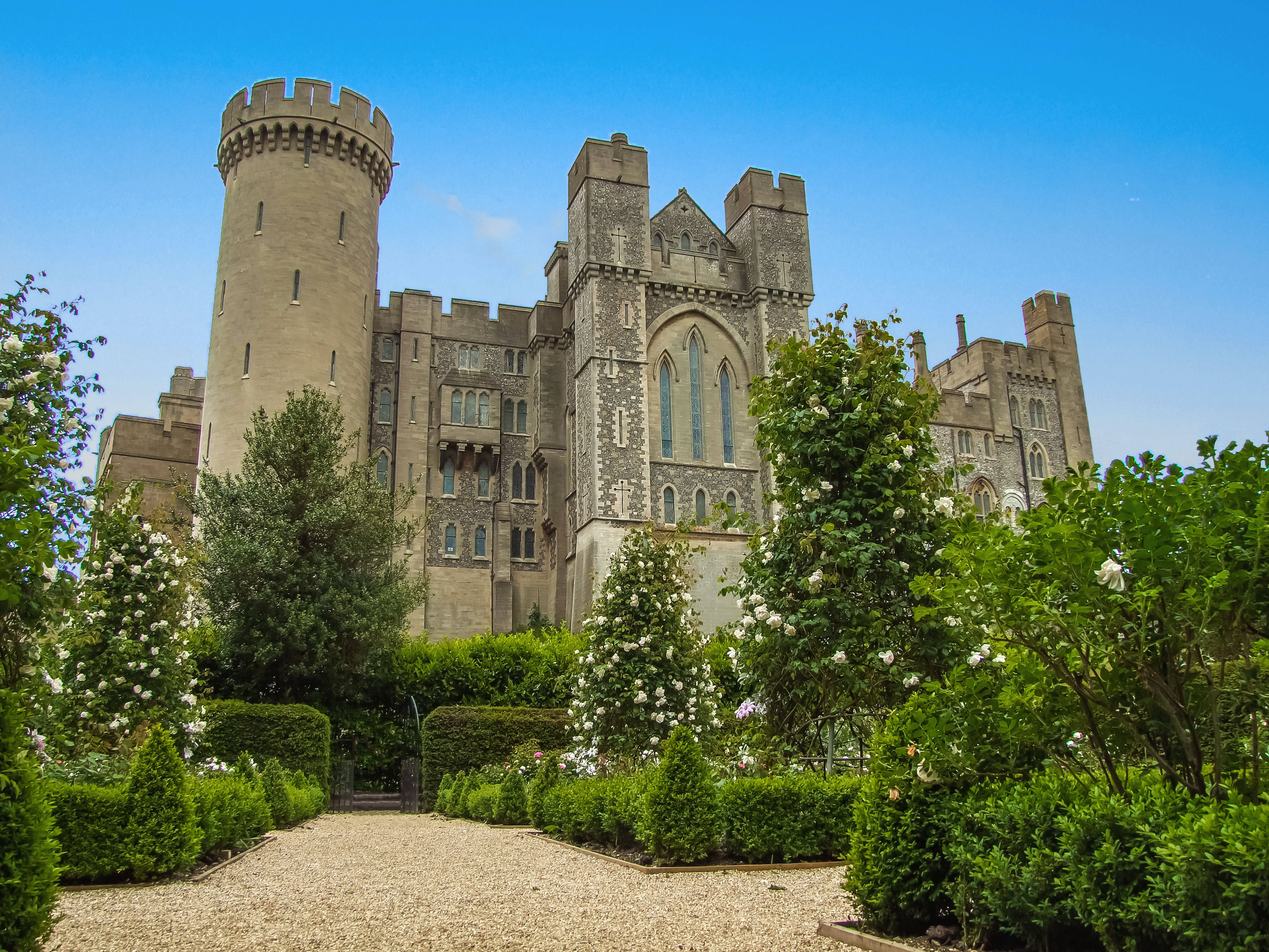 Close up of Arundel Castle during the day