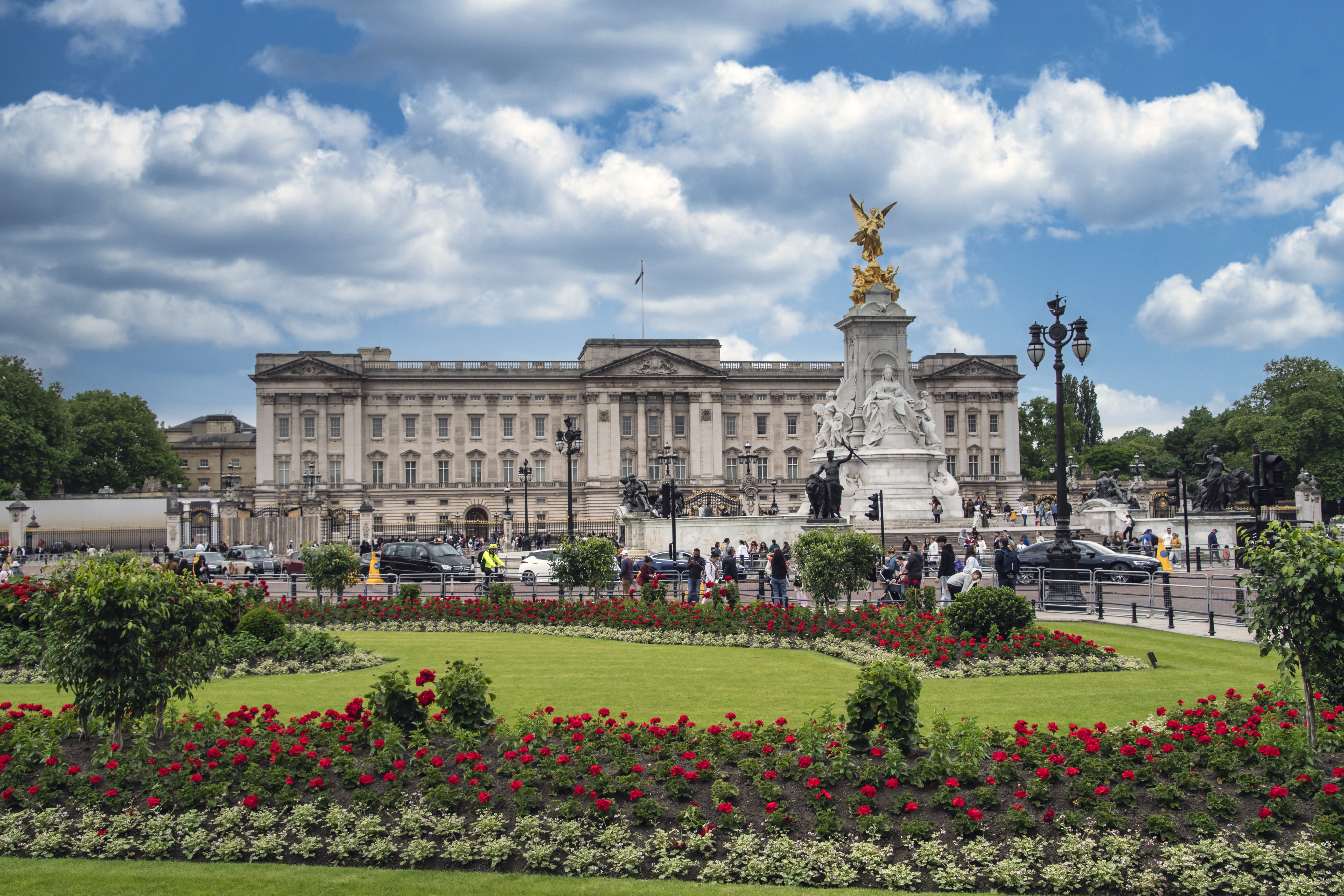 The Buckingham Palace during the day